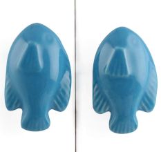Turquoise Fish Ceramic Knob
